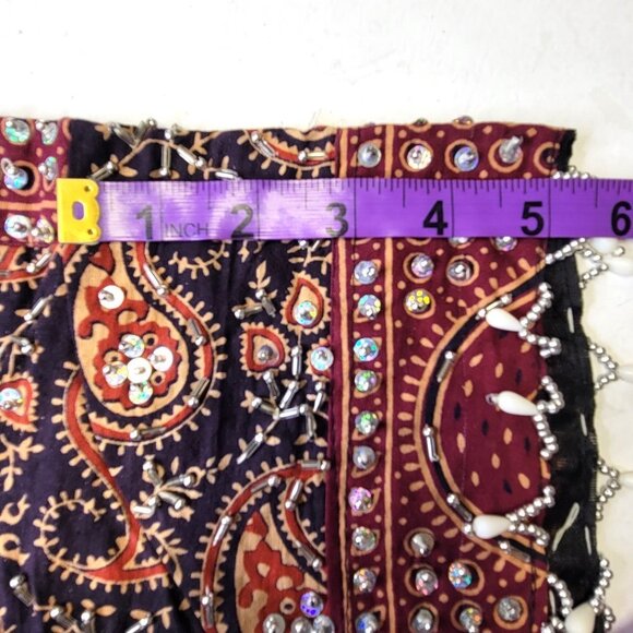 Black and Red Lehenga Indian Skirt Top Costume Party Indian Wedding Guest Dress - Picture 13 of 16